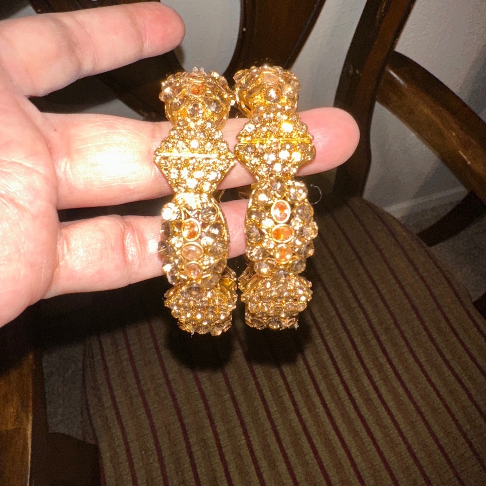 Indian Pakistani Gold Plated high quality Two Bangles looks like real gold